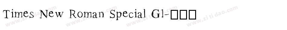 Times New Roman Special G1字体转换